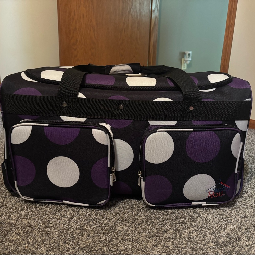 Rac N Roll polka dot rolling dance competition bag